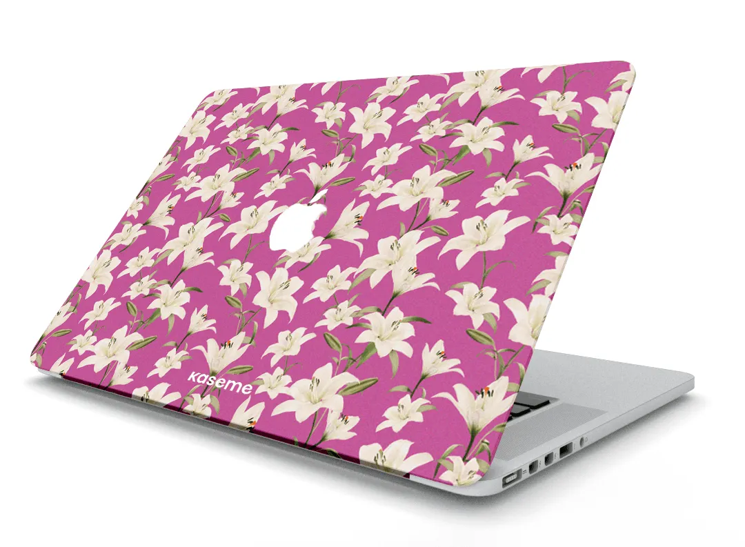 ultra light folio Eleanor Raspberry MacBook Skin