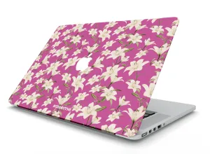 Travel Companion soft PU lining case Eleanor Raspberry MacBook Skin
