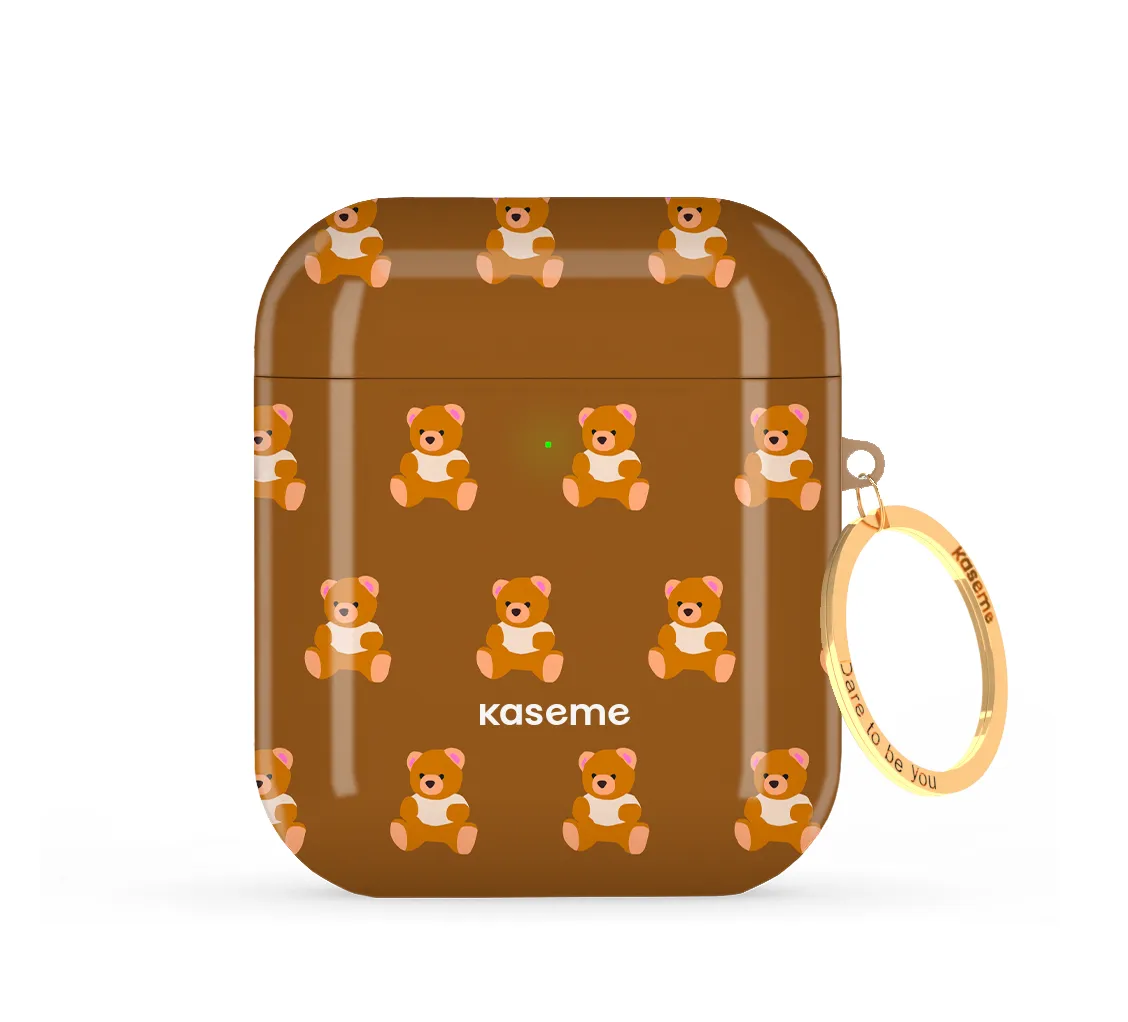 Teddy Brown AirPods Case Durable Protective Bag