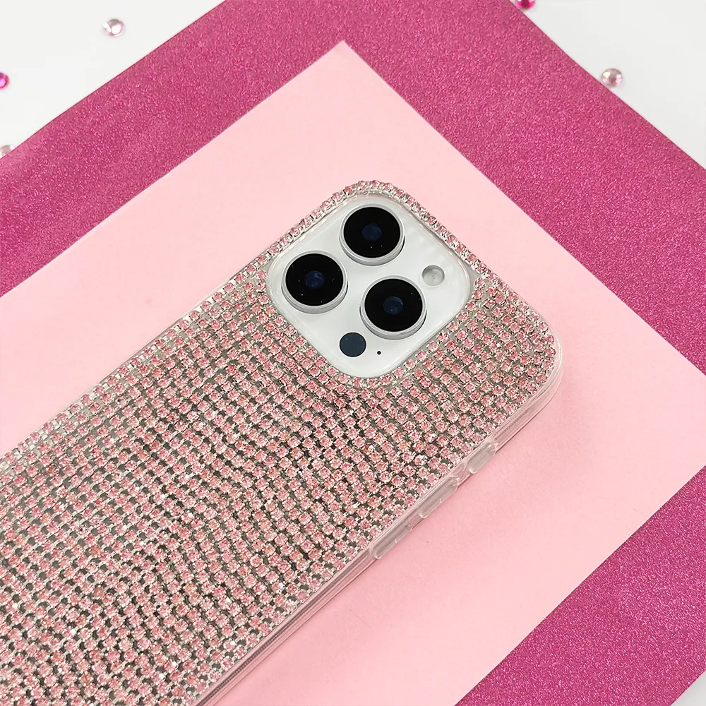 Anti scratch Diamante Tassel Phone Case - Pink