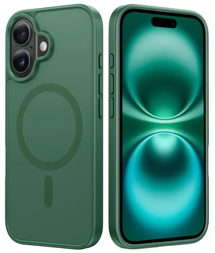 FNTCASE for iPhone 16 Phone Case: Magnetic Matte Textured Shockproof Military Grade Drop Protection Cell Phone Cover Durable Surface Colorful Pattern