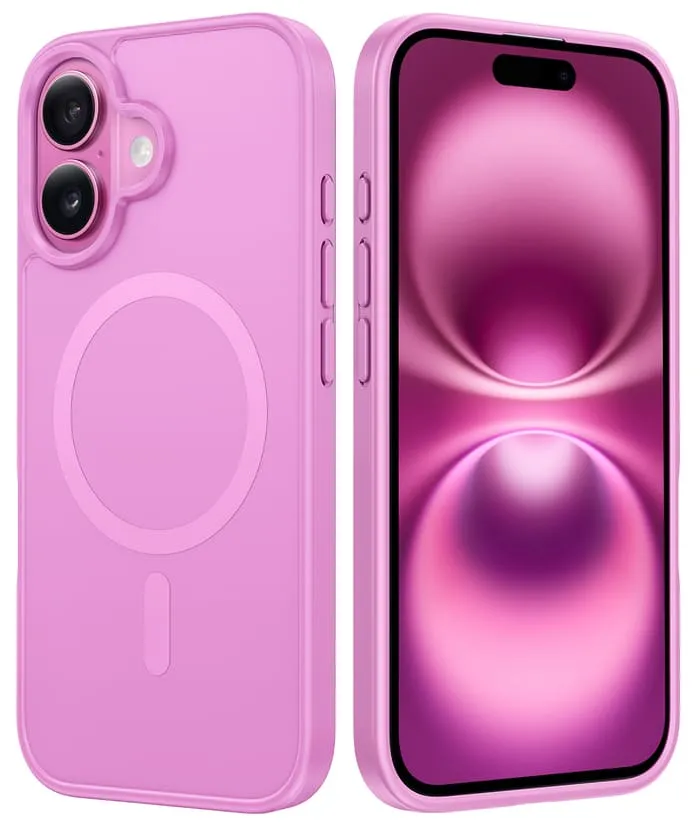 FNTCASE for iPhone 16 Phone Case: Magnetic Matte Textured Shockproof Military Grade Drop Protection Cell Phone Cover Rugged Detail Layer