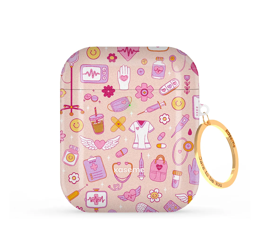 Durable Travel Case Code Pink AirPods Case