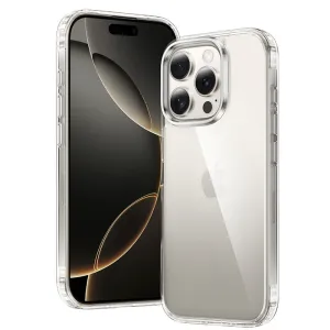 Hybrid Edge Printed Artwork FNTCASE for iPhone 16 Pro 6.3 inch Clear Case: Wireless Charging Anti Yellowing Shockproof Phone Case