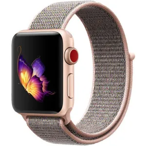 Luxury Detail Apple Watch Nylon Strap (Soft Pink)