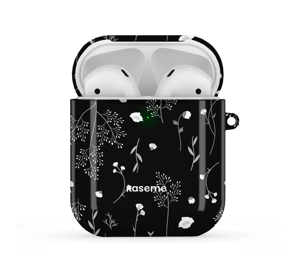 sleek durable design shock resistant ergonomic airpods case Evelyn Black AirPods Case