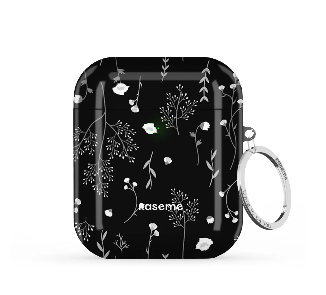 modern tech earphone protector Evelyn Black AirPods Case