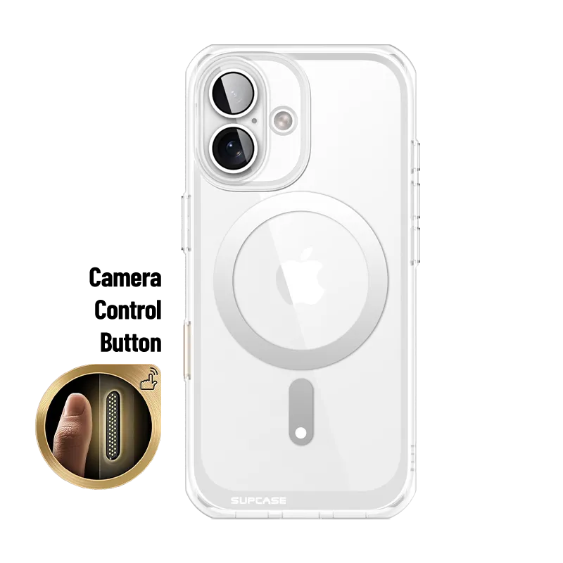 iPhone 16 6.1 inch Unicorn Beetle MAG Slim Clear MagSafe Camera Control Button Case-Clear Comfort Shield Texture Elegant Layer Texture