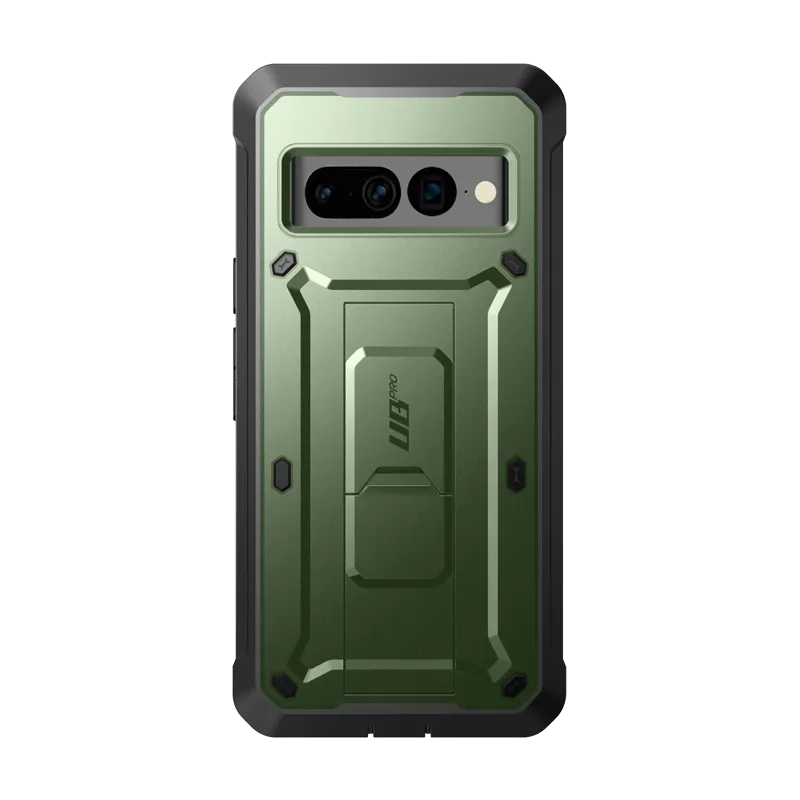 Premium Style Luxury Layer Texture Google Pixel 7 Pro Unicorn Beetle PRO Rugged Holster Case-Metallic Green