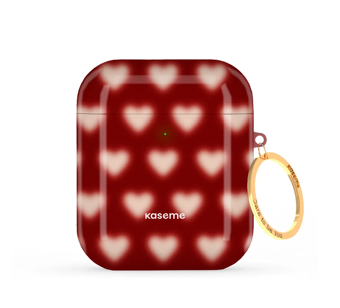 Sweetheart Red AirPods Case minimal travel case