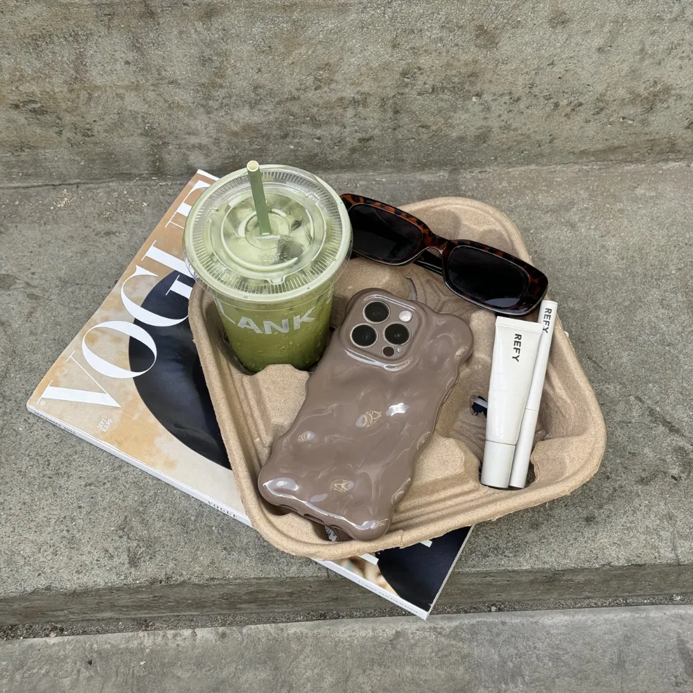 Impact shield Smooth Layer 3D Bubble Phone Case - Mocha