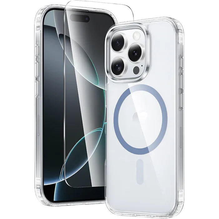 FNTCASE for iPhone 16 Pro Max 6.9 inch Case: Magnetic Charging Anti Yellowing Shockproof Magsafe Support Phone Case Lightweight Frame