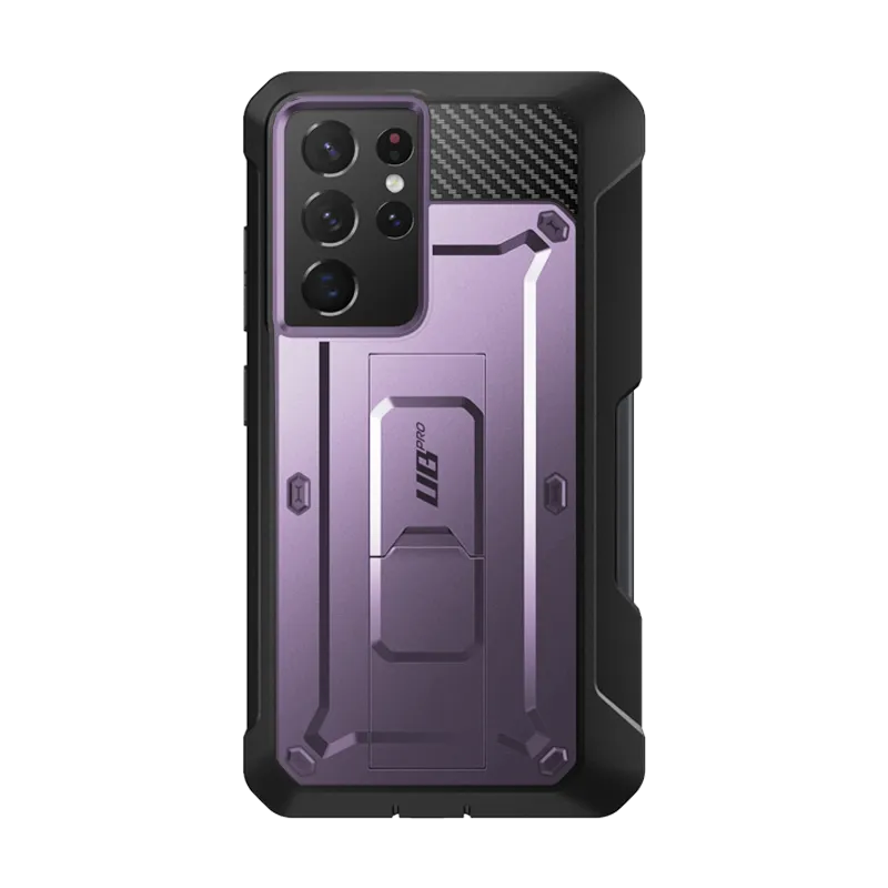 Matte Look Galaxy S21 Ultra Unicorn Beetle Pro Rugged Case with S-Pen Holder - Metallic Purple