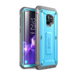 Classic Grip Durable Design Galaxy S9 Unicorn Beetle Pro Full Body Rugged Holster Case-Blue