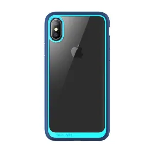 Protective Form Texture Hard Shell iPhone XS Max Unicorn Beetle Style Slim Clear Case-Blue
