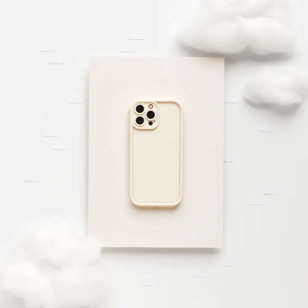 Durable Detail Glossy surface Cloud Soft NAKD Phone Case - Cashmere Cream