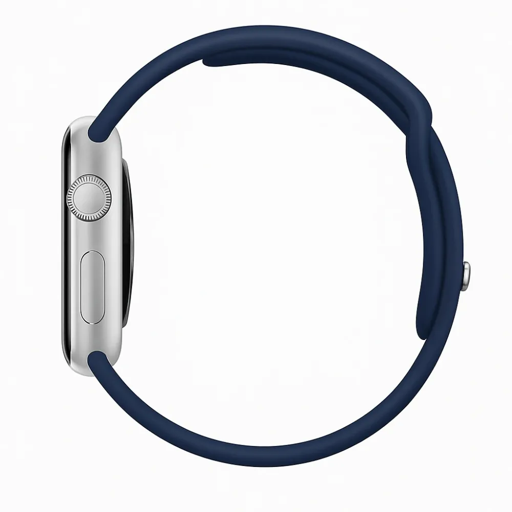 Fashion Look Apple Watch Silicone Strap (Blue)