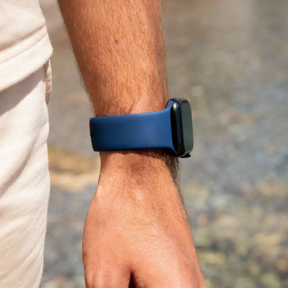 Universal Accessory Fit Apple Watch Silicone Strap (Blue)