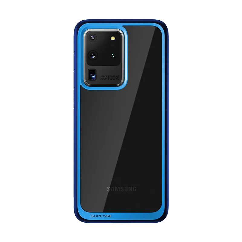 Galaxy S20 Ultra Unicorn Beetle Style Slim Clear Case-Navy Transparent Edge