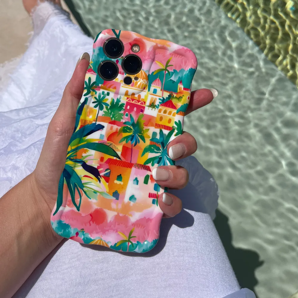 Wavy Phone Case - Portofino Dreams Soft Protection Edge Raised Bezels