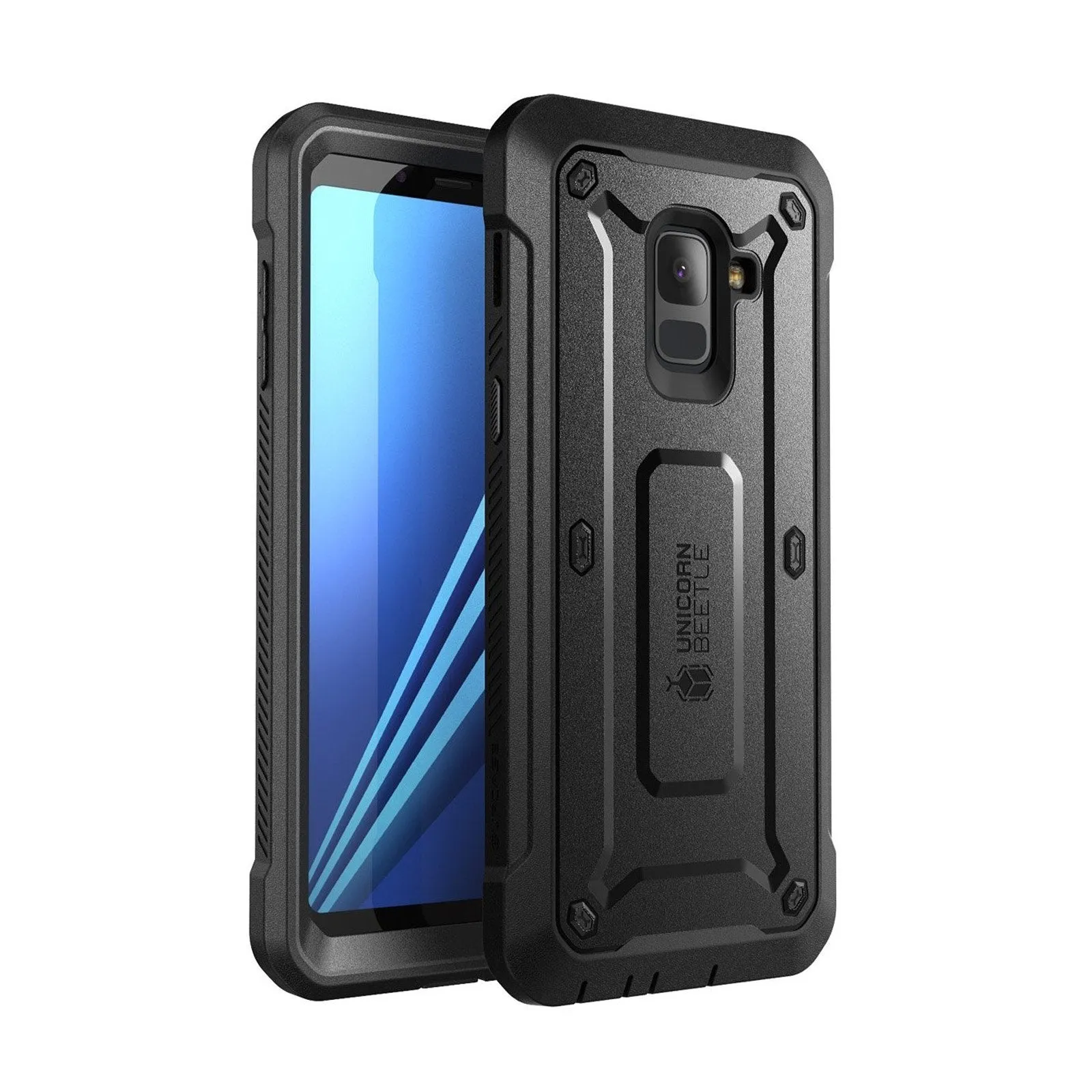 Casual Texture Galaxy A8 Plus Unicorn Beetle Pro Rugged Case-Black