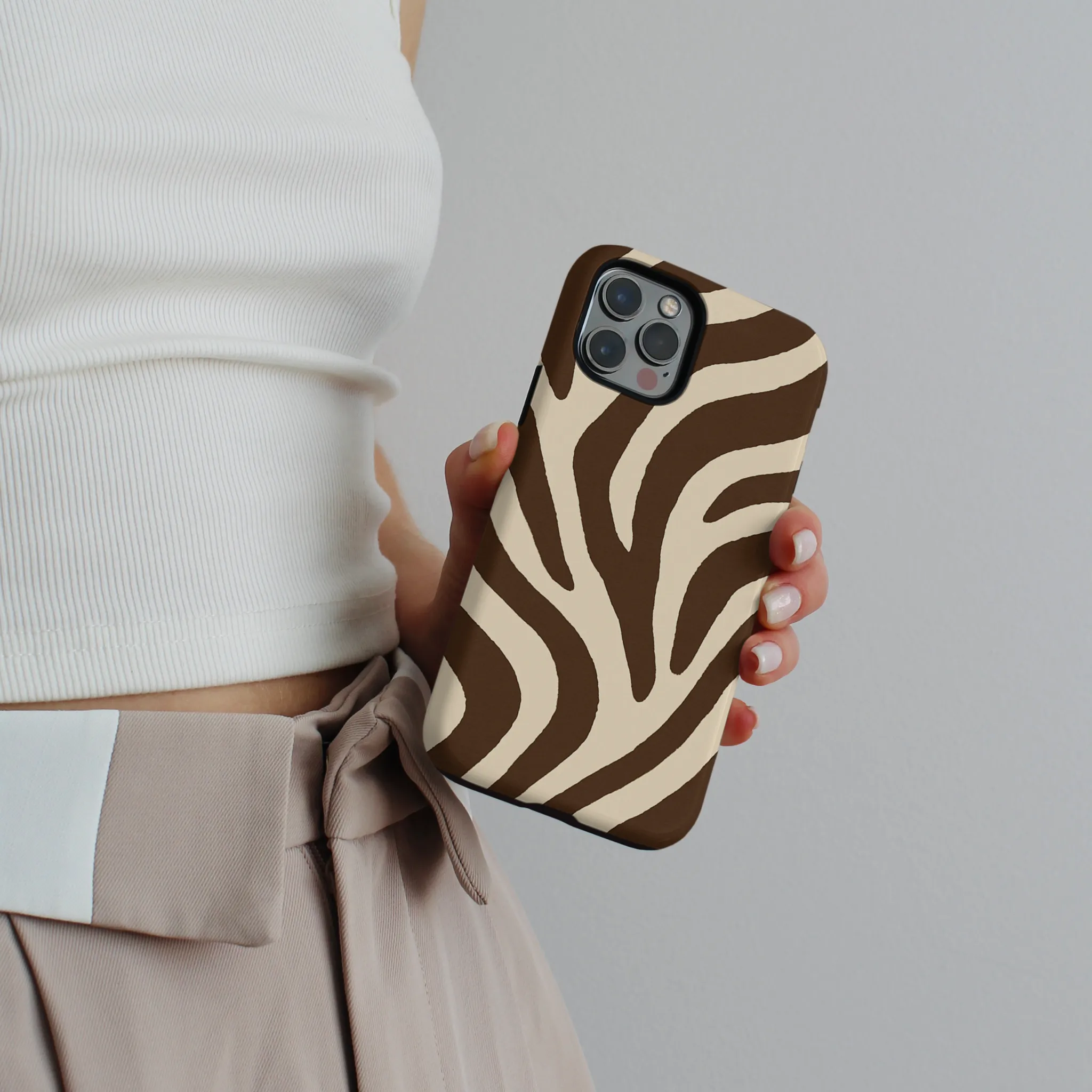 Tough Phone Case - Cocoa Safari Stylish Detailing Hand Feel