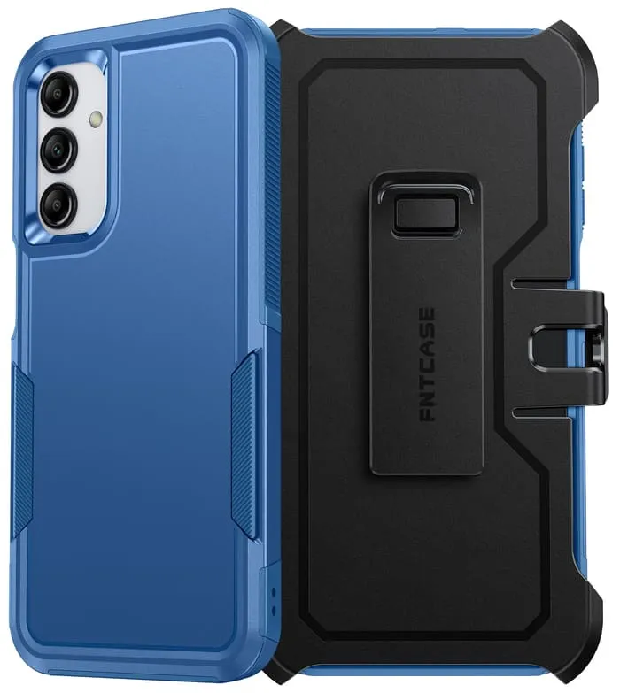 Soft Texture Portable Fit FNTCASE for Galaxy A15 5G Case: Dual Layer Military Grade Drop Protection Phone Cover with Belt-Clip Holster | Rugged Durable Heavy Duty Shockproof Protective Bumper Tough