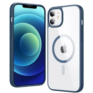 Protective Structure Stylish Cover FNTCASE for iPhone 12 Case: Clear Anti Yellowing Magnetic Military Grade Drop Protection Cell Phone Cover - Rugged Shockproof Protective Bumper Transparent