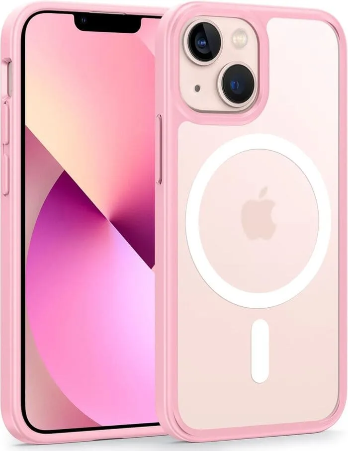 Protective Texture Layer Soft Texture FNTCASE for iPhone 12 Mini 13 Mini Phone Case: Magnetic Charging Shockproof Magsafe Support - Frosted Oil Spray Touch