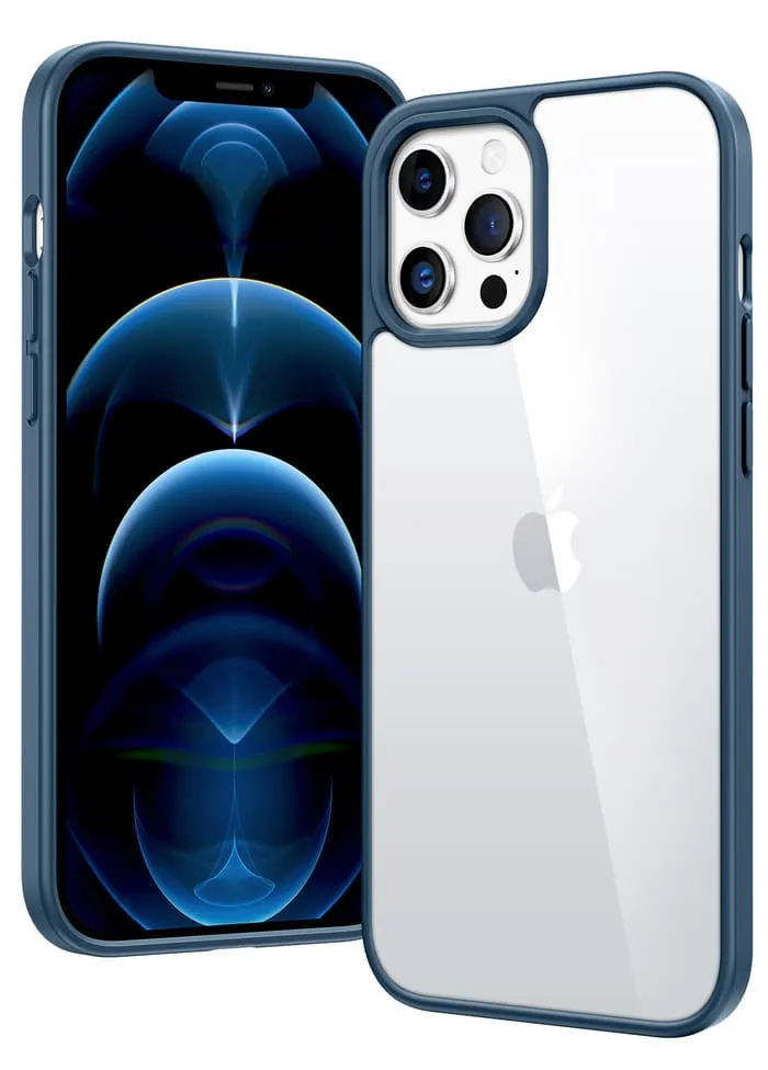 Gloss Finish Texture FNTCASE for iPhone 12 Pro Max 6.7 Inch Case: Matte Clear Military Grade Drop Protection Phone Cover