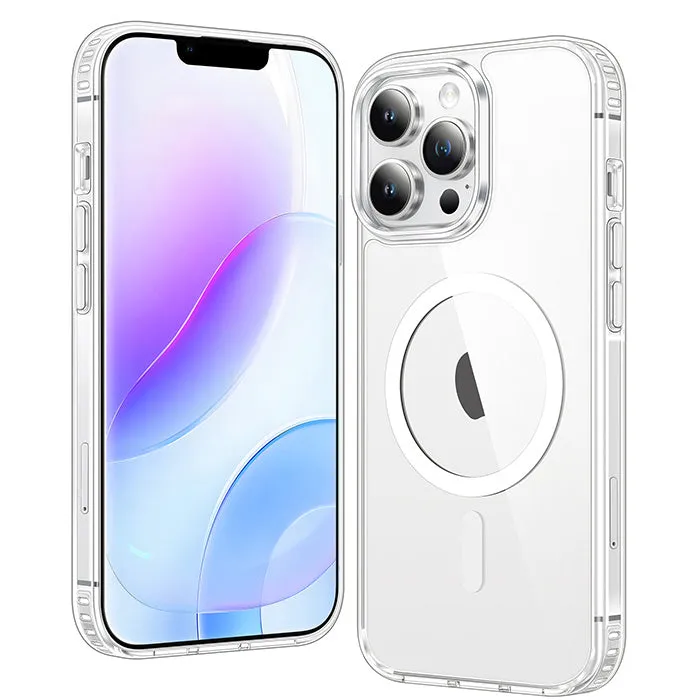 Compact Texture Vivid Surface Detail FNTCASE for iPhone 12 Pro Max 6.7 inches Clear Phone Case: Magnetic Charging Shockproof Magsafe Support