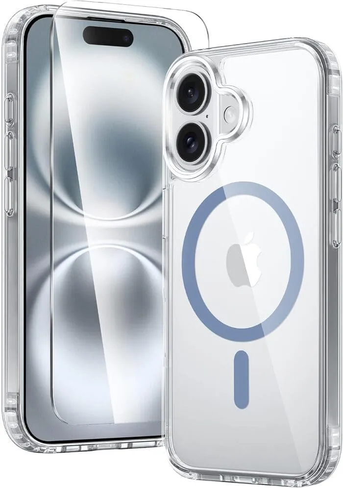 Rugged Surface Build Minimal Cover FNTCASE for iPhone 16 6.1 inch Case: Magnetic Charging Anti Yellowing Shockproof Magsafe Support Phone Case