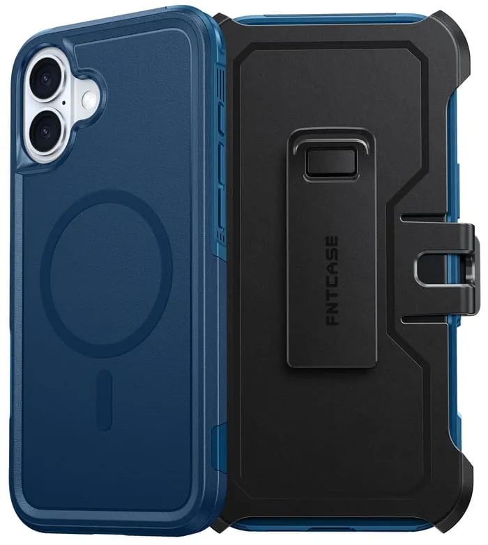FNTCASE for iPhone 16 Plus 6.7 inch Magnetic Case: Dual Layer Protective Phone Cover with Belt Clip Holster | Military Grade Dropproof Protection Durable Non Slip Textured Back Hybrid Grip Finish Shockproof Corners