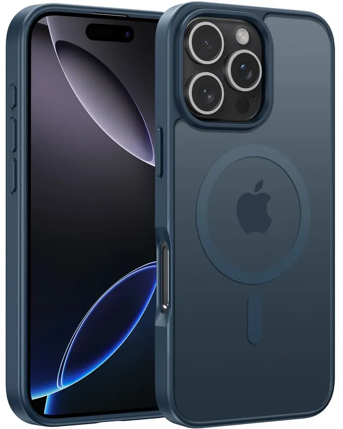 Polished Layer FNTCASE for iPhone 16 Pro Phone Case: Magnetic Translucent Matte Shockproof Slim Phone Cover - Military Grade Drop Proof Hard Back Anti-Fingerprint Protective Case