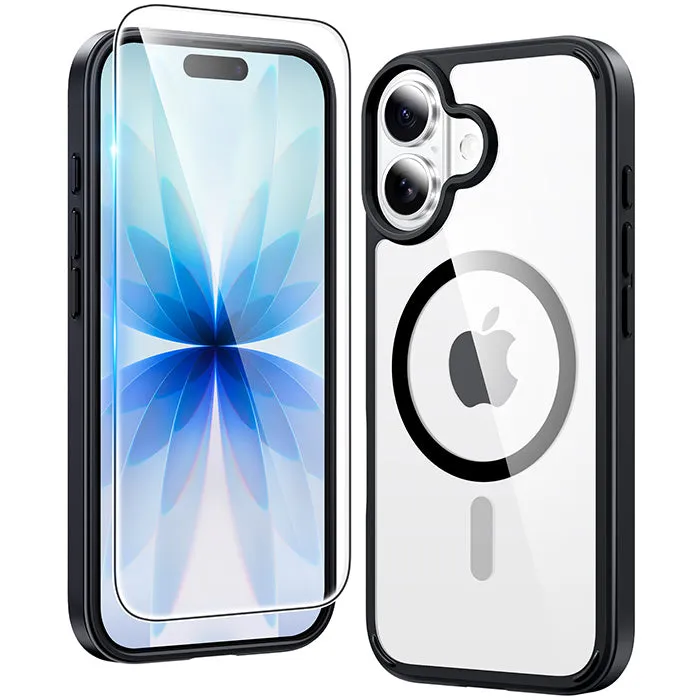 Rugged Look Finish FNTCASE For iPhone 17 6.3 inch Clear Case: Magnetic Charging Shockproof Magsafe Support