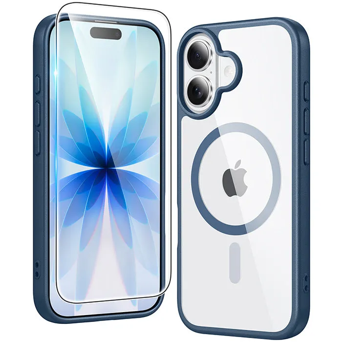Shock Absorber FNTCASE for iPhone 17 Case: Clear Anti Yellowing Magnetic Military Grade Drop Protection Cell Phone Cover - Rugged Shockproof Protective Bumper Transparent
