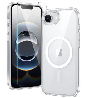 Smooth Outline Sleek Feel FNTCASE for iPhone SE 4/ SE 2025/ 16E 6.1 Inch Case: Magnetic Charging Anti Yellowing Shockproof Magsafe Support Phone Case