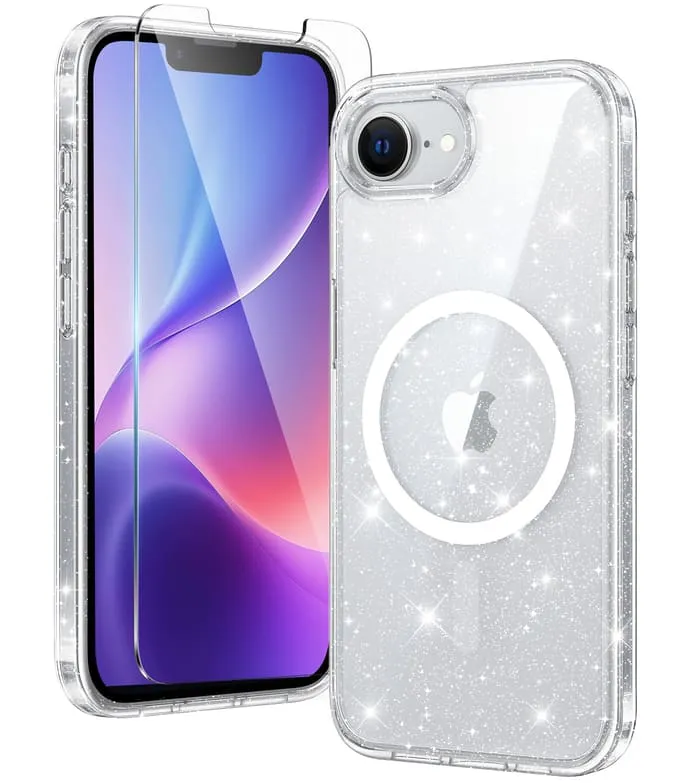 FNTCASE for iPhone SE 4/ SE 2025/ 16E 6.1 Inch Case: Magnetic Charging Anti Yellowing Shockproof Magsafe Support Phone Case Minimal Look Durable Form