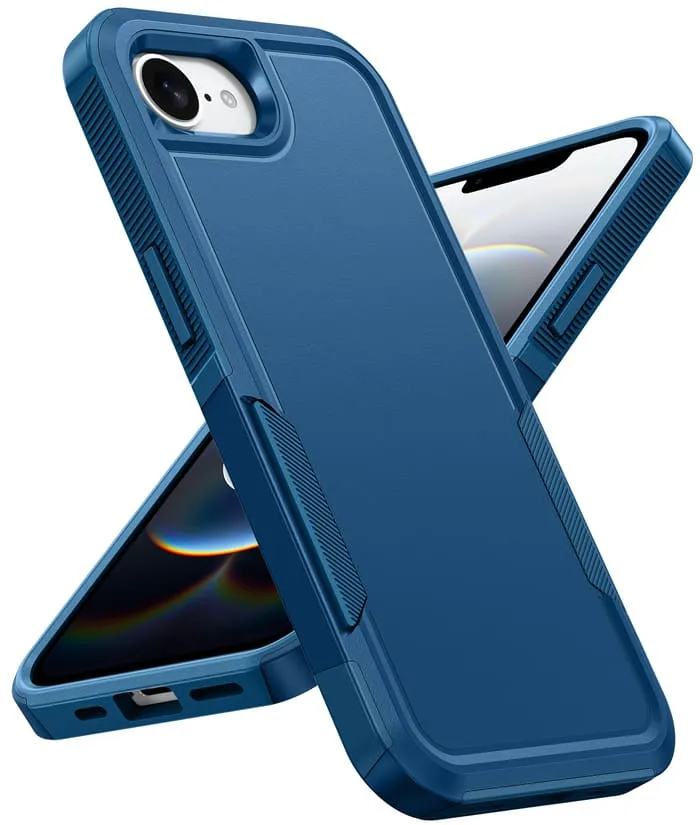 Hybrid Surface Layer Hybrid Texture Design FNTCASE for iPhone SE 4/ SE 2025/ 16E 6.1 inch Case: Protective Phone Cover Dual Layer Military Grade Drop Proof
