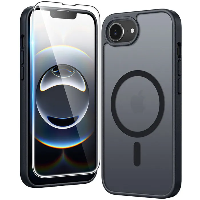 Stylish Texture FNTCASE for iPhone SE 4/ SE 2025/ 16E Phone Case: Magnetic Charging Shockproof Magsafe Support - Frosted Oil Spray Touch