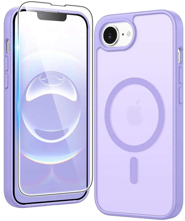 FNTCASE for iPhone SE 4/ SE 2025/ 16E Phone Case: Magnetic Charging Shockproof Magsafe Support - Frosted Oil Spray Touch Sleek Profile