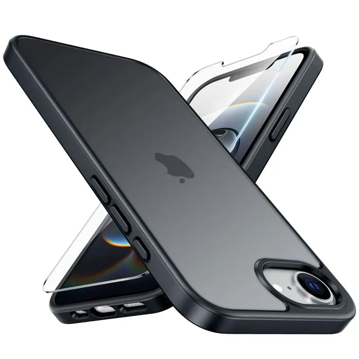 FNTCASE for iPhone SE 4/ SE 2025/ 16E Phone Case: Translucent Matte Shockproof Slim Phone Cover - Military Grade Drop Proof Hard Back Anti-Fingerprint Protective Case Protective Gear Flexible Grip Form