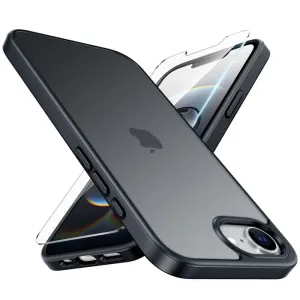 FNTCASE for iPhone SE 4/ SE 2025/ 16E Phone Case: Translucent Matte Shockproof Slim Phone Cover - Military Grade Drop Proof Hard Back Anti-Fingerprint Protective Case Protective Gear Flexible Grip Form