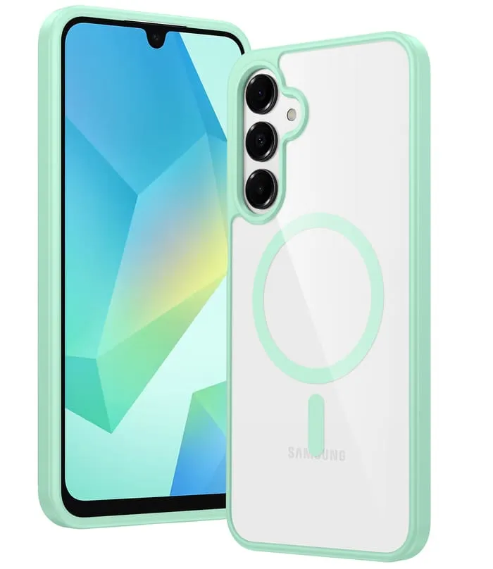 Comfort Shape Everyday Comfort FNTCASE for Samsung Galaxy A16 5G Phone Case: Magnetic Translucent Shockproof Slim Phone Cover - Military Grade Drop Proof Hard Back Anti-Fingerprint Protective Case