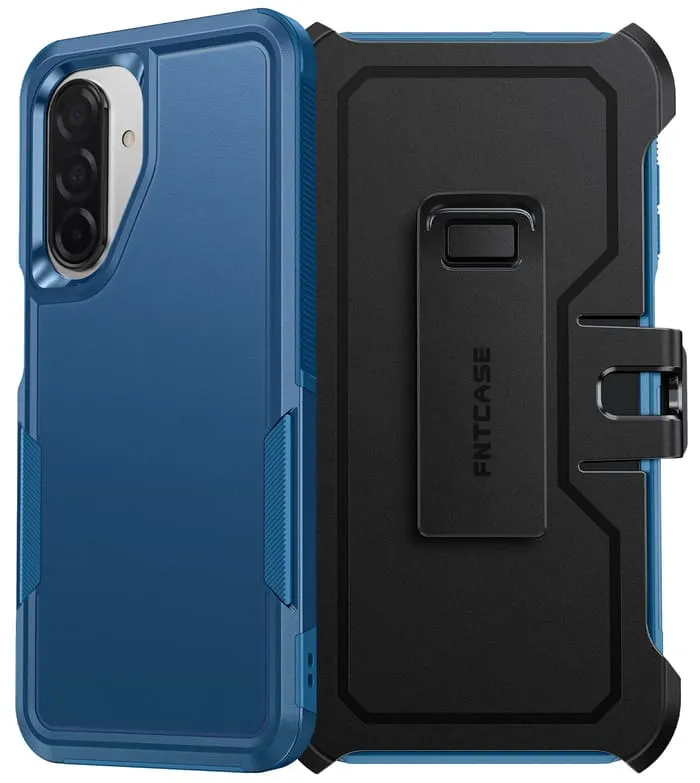 Stylish Form Lightweight Protection FNTCASE for Samsung Galaxy A26 Case: Dual Layer Military Grade Drop Protection Phone Cover with Belt-Clip Holster | Rugged Durable Heavy Duty Shockproof Protective Bumper Tough