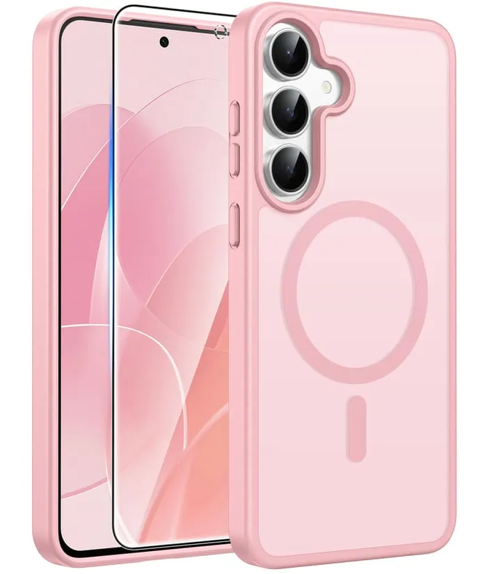 FNTCASE for Samsung Galaxy S25 FE Case: Strong Magnetic Translucent Matte Slim Shockproof Protective Drop Protection Phone Cover Polished Detail