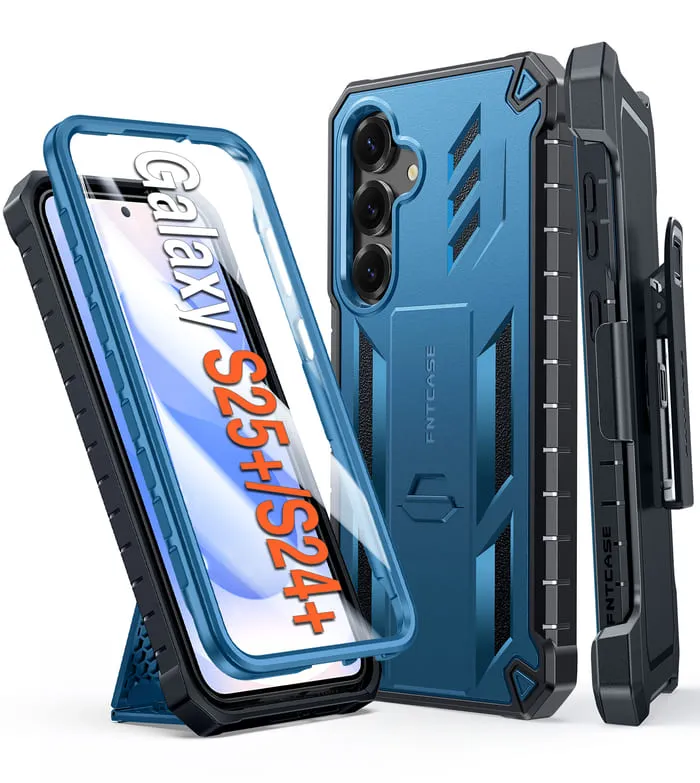 Elegant Texture Layer Classic Look FNTCASE For Samsung Galaxy S25 / S24  5G 6.7 inch Phone Case: Rugged Protective Phone Case with Belt Clip Holster and Kickstand