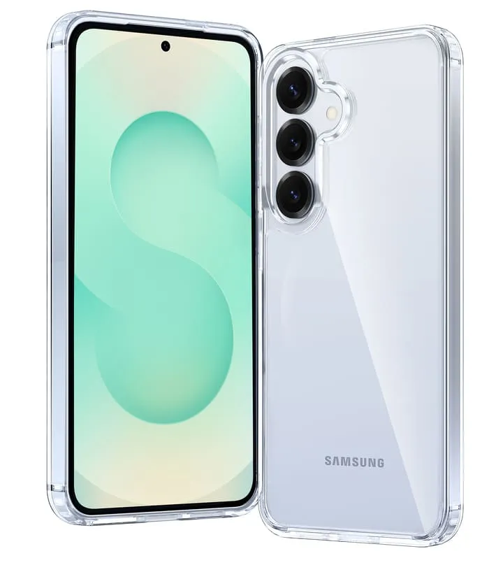 FNTCASE for Samsung Galaxy S25/ S24 6.2 inch Clear Case: Wireless Charging Anti Yellowing Shockproof Phone Case Handheld device