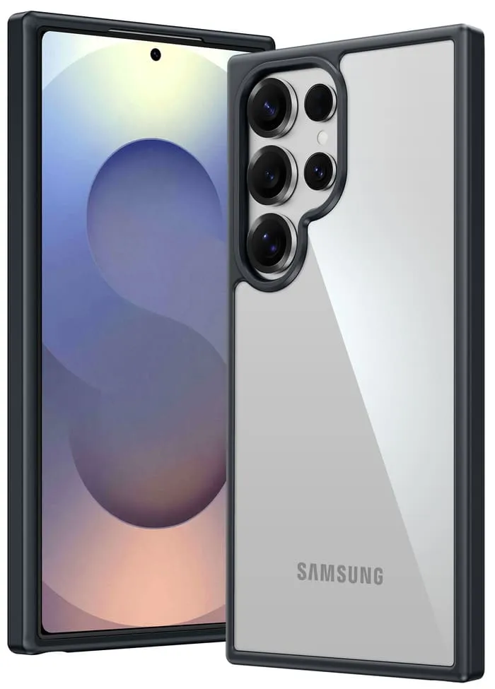 FNTCASE for Samsung Galaxy S25 Ultra 6.9 Inch Case: Matte Clear Military Grade Drop Protection Phone Cover Stylish grip Compact Style