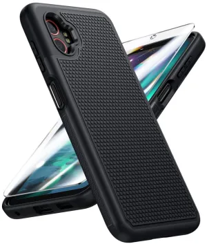 FNTCASE For Samsung Galaxy XCover 7 Pro Shock Protection Cell Phone Case Sturdy Cover with Non-Slip Texture Matte Build